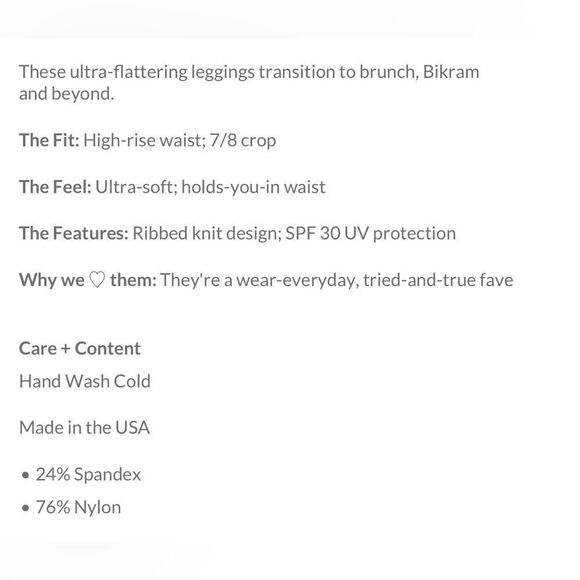 Free People Movement High Rise 7/8 Length Good Karma Leggings - Picture 8 of 8